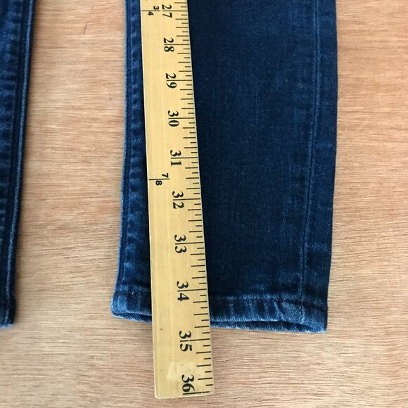 Hudson Midrise Ankle Natalie Super Skinny Jeans Women 26 Blue Dark Wash Stretch - Picture 6 of 12